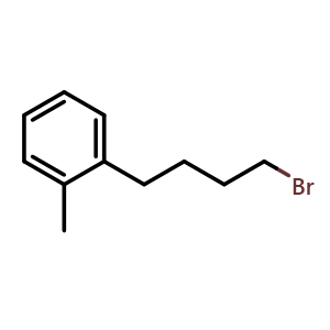 Chemical structure of 1-(4-Bromobutyl)-2-methylbenzene , CAS 1339021-31-6, AChemBlock M22735