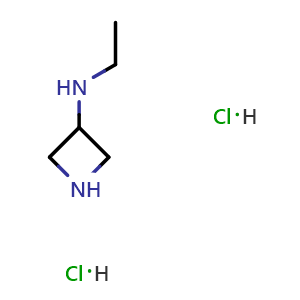 Chemical structure of N-Ethyl-3-azetidinamine Dihydrochloride , CAS 149088-17-5, AChemBlock M22745