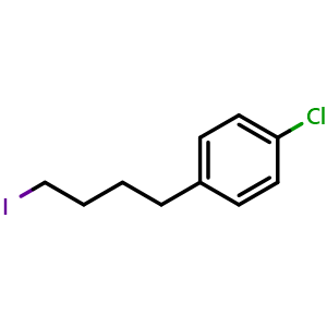 Chemical structure of 1-(4-Iodobutyl)-4-chlorobenzene , CAS 160341-87-7, AChemBlock M22752