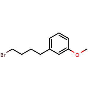 Chemical structure of 1-(4-Bromobutyl)-3-methoxybenzene , CAS 23464-42-8, AChemBlock M22768