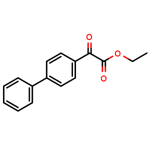 Chemical structure of Ethyl 2-(biphenyl-4-yl)-2-oxoacetate , CAS 6244-53-7, AChemBlock M22777