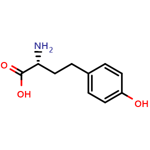 Chemical structure of (R)-4-Hydroxy-homophenylalanine , CAS 749828-81-7, AChemBlock M22787