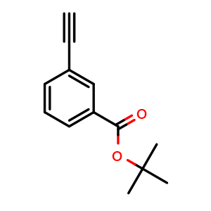 Chemical structure of tert-Butyl 3-ethynylbenzoate , CAS 914943-91-2, AChemBlock M22796