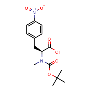Chemical structure of Boc-N-methyl-4-nitro-L-phenylalanine , CAS 70663-56-8, AChemBlock M22808