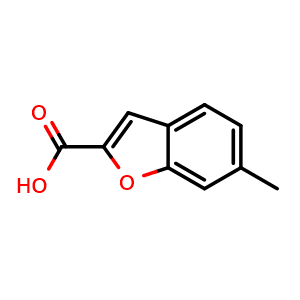 Chemical structure of 6-Methyl-2-benzofurancarboxylic acid , CAS 50779-65-2, AChemBlock M22856