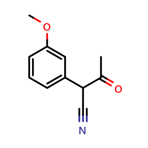 Chemical structure of a-Acetyl-3-methoxybenzeneacetonitrile , CAS 25594-66-5, AChemBlock M22859
