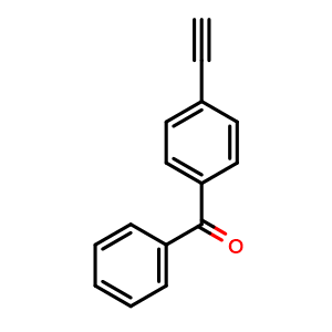 Chemical structure of (4-Ethynylphenyl)phenyl-methanone , CAS 119754-17-5, AChemBlock M22866