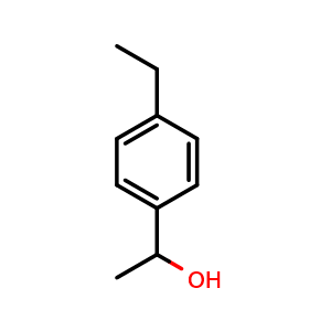 Chemical structure of 1-(4-Ethylphenyl)ethanol , CAS 33967-18-9, AChemBlock M22873