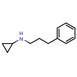 Chemical structure of N-Cyclopropylbenzenepropanamine , CAS 18381-62-9, AChemBlock M22890
