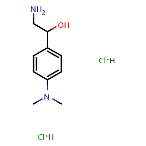 Chemical structure of 2-Amino-1-(4-dimethylamino-phenyl)ethanol Dihydrochloride , CAS 56796-70-4, AChemBlock M22896