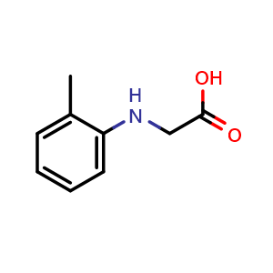 Chemical structure of N-(2-Methylphenyl)glycine , CAS 21911-61-5, AChemBlock M22929