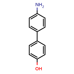 Chemical structure of 4'-Amino-biphenyl-4-ol , CAS 1204-79-1, AChemBlock M22931