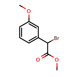 Chemical structure of Methyl 2-bromo-2-(3-methoxyphenyl)acetate , CAS 86215-57-8, AChemBlock M22933
