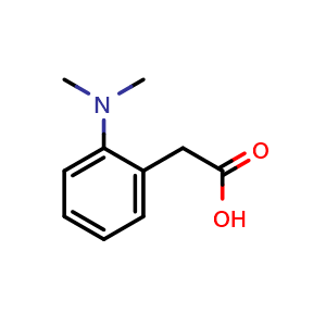 Chemical structure of 2-(Dimethylamino)benzeneacetic acid , CAS 132864-54-1, AChemBlock M22937