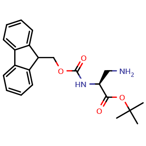 Chemical structure of 3-Amino-N-Fmoc-L-alanine tert-Butyl ester , CAS 182618-30-0, AChemBlock M22941