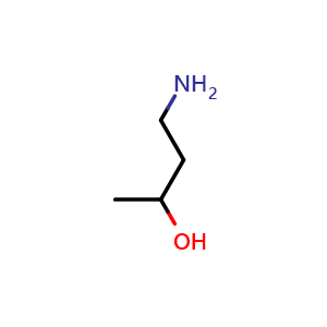 Chemical structure of 4-Amino-2-butanol , CAS 39884-48-5, AChemBlock M22972