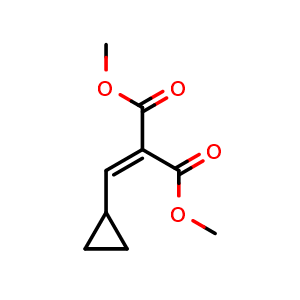 Chemical structure of Dimethyl 2-(cyclopropylmethylene)malonate , CAS 70064-01-6, AChemBlock M22977