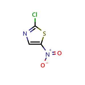 Chemical structure of 2-Chloro-5-nitro-thiazole , CAS 3034-47-7, AChemBlock M22998