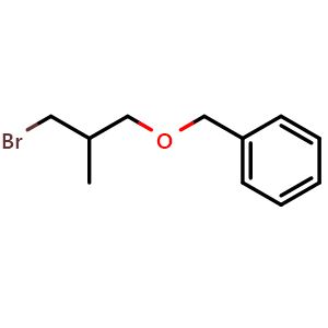 Chemical structure of [(3-Bromo-2-methylpropoxy)methyl]benzene , CAS 91273-58-4, AChemBlock M23005