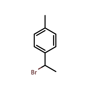 Chemical structure of 1-(1-Bromoethyl)-4-methylbenzene , CAS 24344-85-2, AChemBlock M23020
