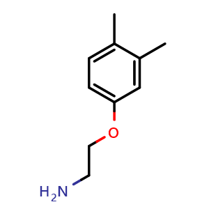 Chemical structure of 2-(3,4-Dimethylphenoxy)ethanamine , CAS 26646-48-0, AChemBlock M23033