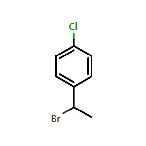Chemical structure of 1-(1-Bromoethyl)-4-chlorobenzene , CAS 14804-61-6, AChemBlock M23061