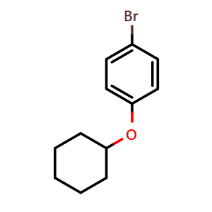 Chemical structure of 1-Bromo-4-(cyclohexyloxy)benzene , CAS 30752-31-9, AChemBlock M23066