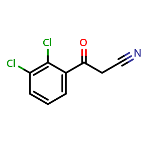 Chemical structure of 2,3-Dichlorobenzoylacetonitrile , CAS 75473-09-5, AChemBlock M23069