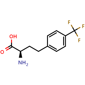 Chemical structure of (R)-2-Amino-4-(4-trifluoromethylphenyl)butanoic acid , CAS 1260614-74-1, AChemBlock M23075