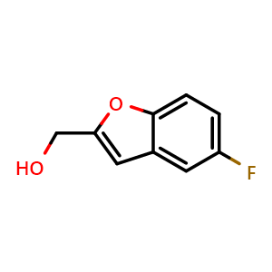Chemical structure of 5-Fluoro-2-benzofuranmethanol , CAS 276235-91-7, AChemBlock M23078