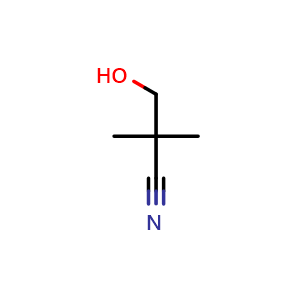 Chemical structure of 3-Hydroxy-2,2-dimethyl-propanenitrile , CAS 19295-57-9, AChemBlock M23089