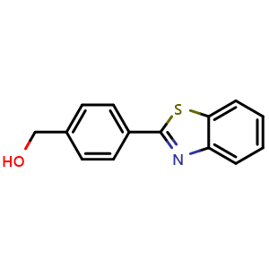 Chemical structure of 4-(2-Benzothiazolyl)benzenemethanol , CAS 421553-47-1, AChemBlock M23095