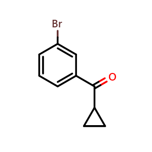 Chemical structure of (3-Bromophenyl)cyclopropylmethanone , CAS 693774-26-4, AChemBlock M23130
