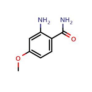 Chemical structure of 2-Amino-4-methoxybenzamide , CAS 38487-91-1, AChemBlock M23146