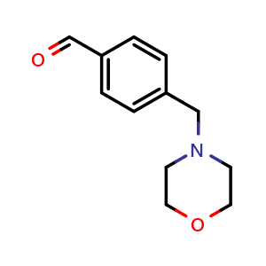 Chemical structure of 4-(4-Morpholinylmethyl)benzaldehyde , CAS 82413-63-6, AChemBlock M23158
