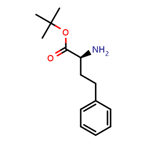 Chemical structure of (S)-tert-Butyl 2-amino-4-phenylbutanoate , CAS 83079-77-0, AChemBlock M23159