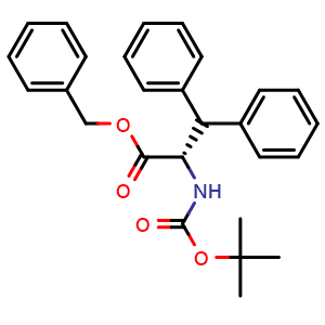 Chemical structure of N-Boc-3,3-diphenyl-L-alanine Benzyl ester , CAS 915750-93-5, AChemBlock M23161