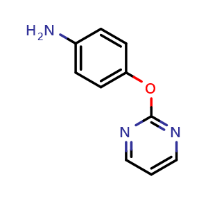Chemical structure of 4-(2-Pyrimidinyloxy)aniline , CAS 105130-26-5, AChemBlock M23176