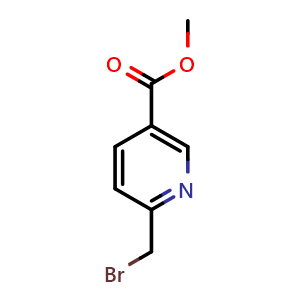 Chemical structure of Methyl 6-(bromomethyl)nicotinate , CAS 131803-48-0, AChemBlock M23178