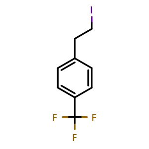 Chemical structure of 4-Trifluoromethylphenethyliodide , CAS 178685-14-8, AChemBlock M23202