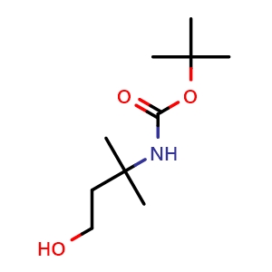 Chemical structure of 3-(Boc-amino)-3-methyl-1-butanol , CAS 167216-22-0, AChemBlock M23225