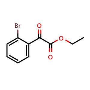 Chemical structure of 2-Bromo-oxo-benzeneacetic acid Ethyl ester , CAS 62123-82-4, AChemBlock M23251