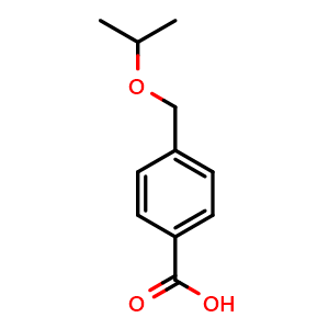 Chemical structure of 4-(Isopropoxymethyl)benzoic acid , CAS 850021-34-0, AChemBlock M23256