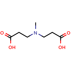 Chemical structure of N-(2-Carboxyethyl)-N-methyl-b-alanine , CAS 21555-95-3, AChemBlock M23288