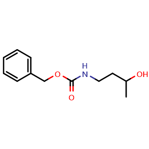Chemical structure of N-Cbz-3-hydroxybutan-1-amine , CAS 612065-83-5, AChemBlock M23291