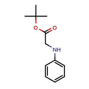 Chemical structure of N-Phenylglycine tert-Butyl ester , CAS 65171-67-7, AChemBlock M23295