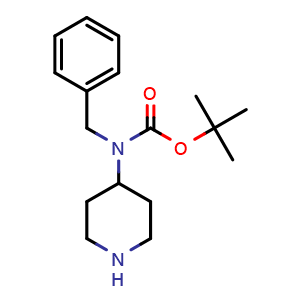Chemical structure of 4-(N-Boc-benzylamino)piperidine , CAS 934695-78-0, AChemBlock M23300