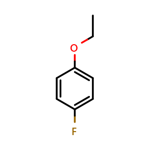 Chemical structure of 1-Ethoxy-4-fluorobenzene , CAS 459-26-7, AChemBlock M23303