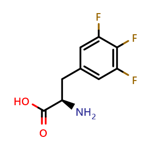 Chemical structure of 3,4,5-Trifluoro-D-phenylalanine , CAS 1217684-62-2, AChemBlock M23311