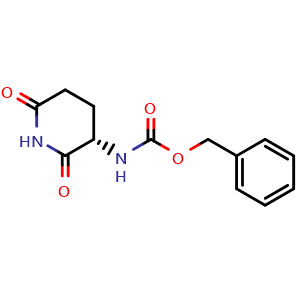 Chemical structure of (S)-3-Cbz-amino-2,6-dioxopiperidine , CAS 22785-43-9, AChemBlock M23370